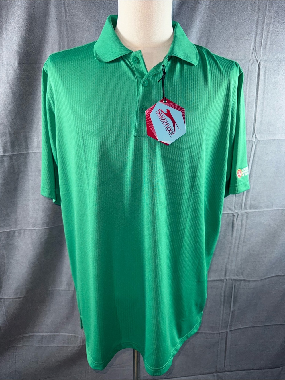 2955-Slazenger Men's Bright Green Polo Shirt